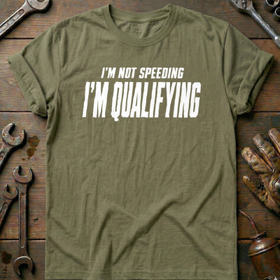 I'm Not Speeding I'm Qualifying 57 Motorcycle T-Shirt Gift For Biker