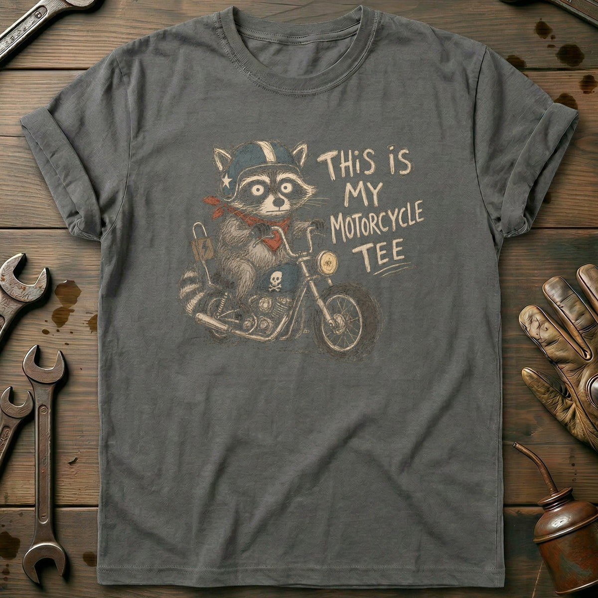 This is my Biker Raccoon 11 Motorcycle T-Shirt AU Gift For Biker
