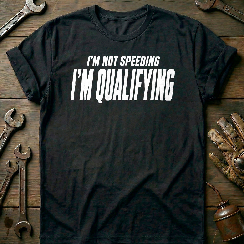 I'm Not Speeding I'm Qualifying 57 Motorcycle T-Shirt EU Gift For Biker