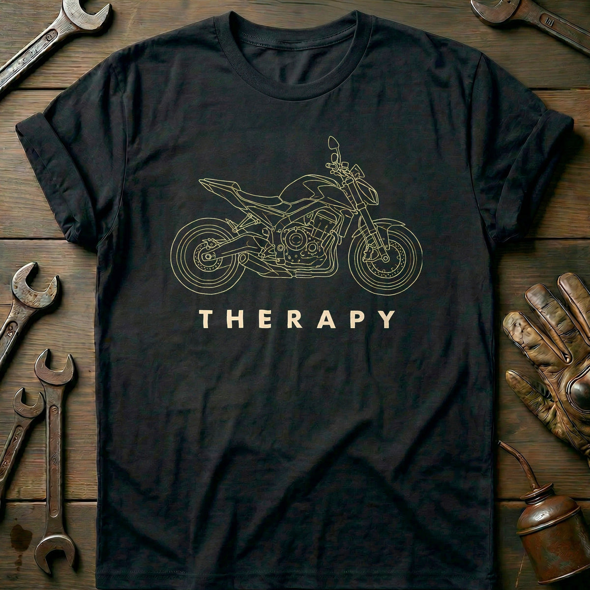 Streetfighter Therapy 41 Motorcycle T-Shirt GC Gift For Biker