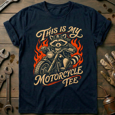 This is my Biker Raccoon 3 Motorcycle T-Shirt GC Gift For Biker