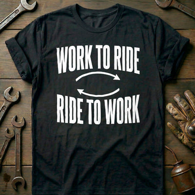 Work to Ride Ride to Work 78 Motorcycle T-Shirt GC Gift For Biker