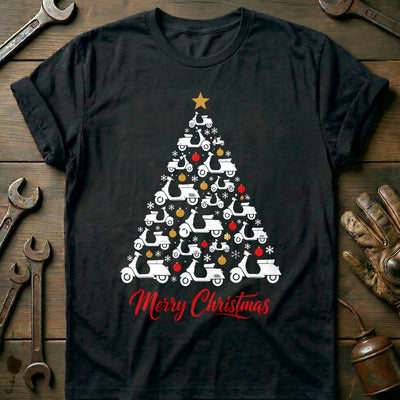 Scooter Christmas Tree Motorcycle T-Shirt AU Gift For Biker