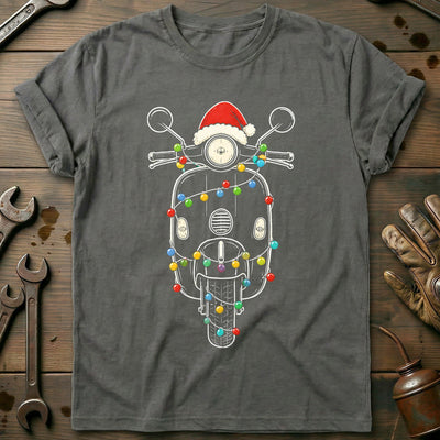 Scooter Christmas Lights Motorcycle T-Shirt AU Gift For Biker