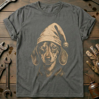 Christmas Elf Dachshund Motorcycle T-Shirt EU Gift For Biker