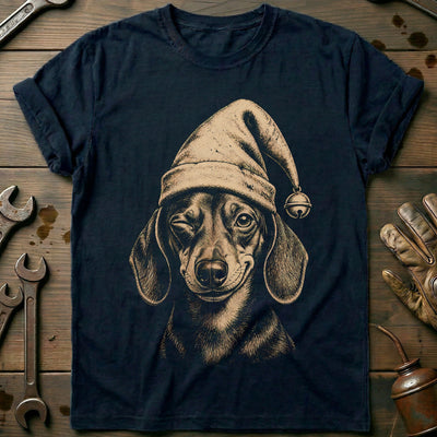 Christmas Elf Dachshund Motorcycle T-Shirt EU Gift For Biker