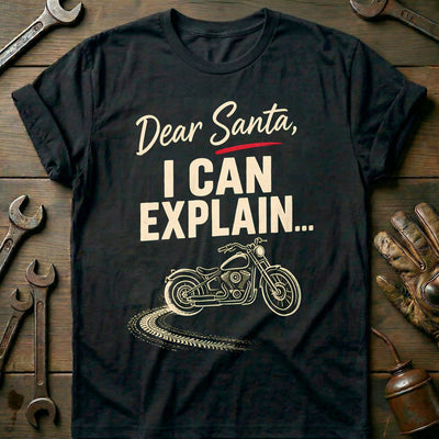 Dear Santa I Can Explain Motorcycle T-Shirt EU Gift For Biker