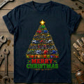 Merry Christmas Sportbike Tree Motorcycle T-Shirt EU Gift For Biker