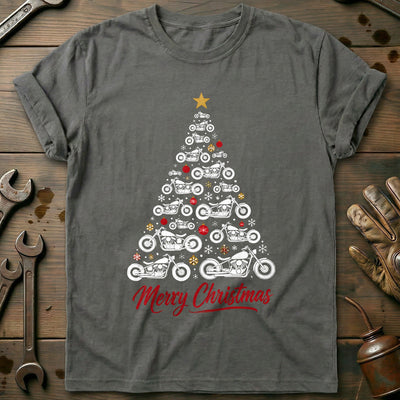 Bobber Christmas Tree Motorcycle T-Shirt EU Gift For Biker