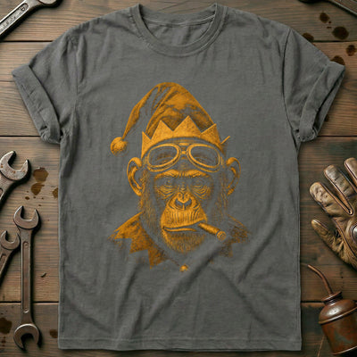 Christmas Elf Chimp Goggles Motorcycle T-Shirt EU Gift For Biker
