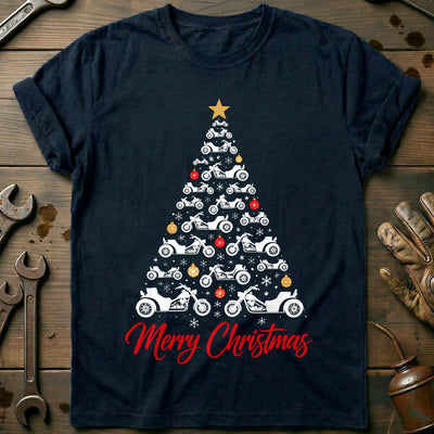 Trike Christmas Tree Motorcycle T-Shirt AU Gift For Biker