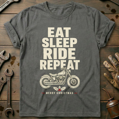 Eat Sleep Ride Repeat Motorcycle T-Shirt GC Gift For Biker