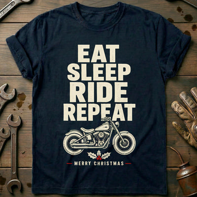 Eat Sleep Ride Repeat Motorcycle T-Shirt GC Gift For Biker