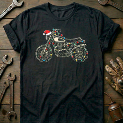 Scrambler Christmas Lights Motorcycle T-Shirt GC Gift For Biker