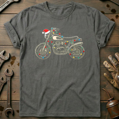 Scrambler Christmas Lights Motorcycle T-Shirt GC Gift For Biker