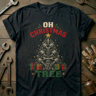 Oh Christmas Tree Engine Parts Motorcycle T-Shirt GC Gift For Biker
