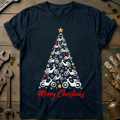 Moped Christmas Tree Motorcycle T-Shirt GC Gift For Biker