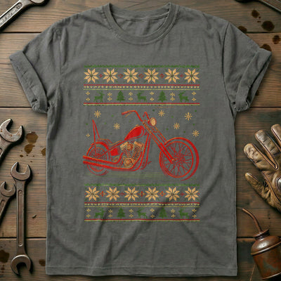 Chopper Christmas Sweater Motorcycle T-Shirt GC Gift For Biker