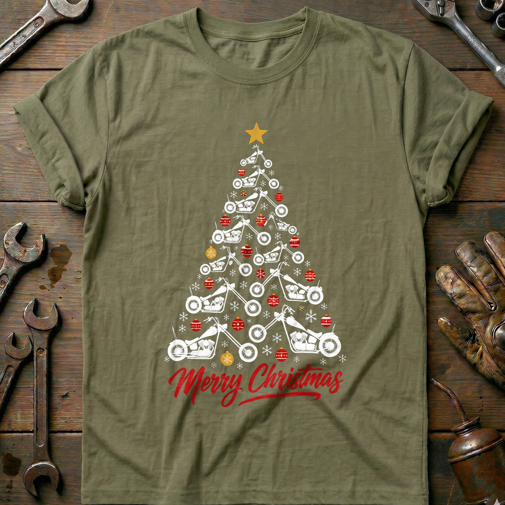 Chopper Christmas Tree Motorcycle T-Shirt GC Gift For Biker
