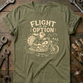 Flight is an Option Not Dinner Motorcycle T-Shirt GC Gift For Biker