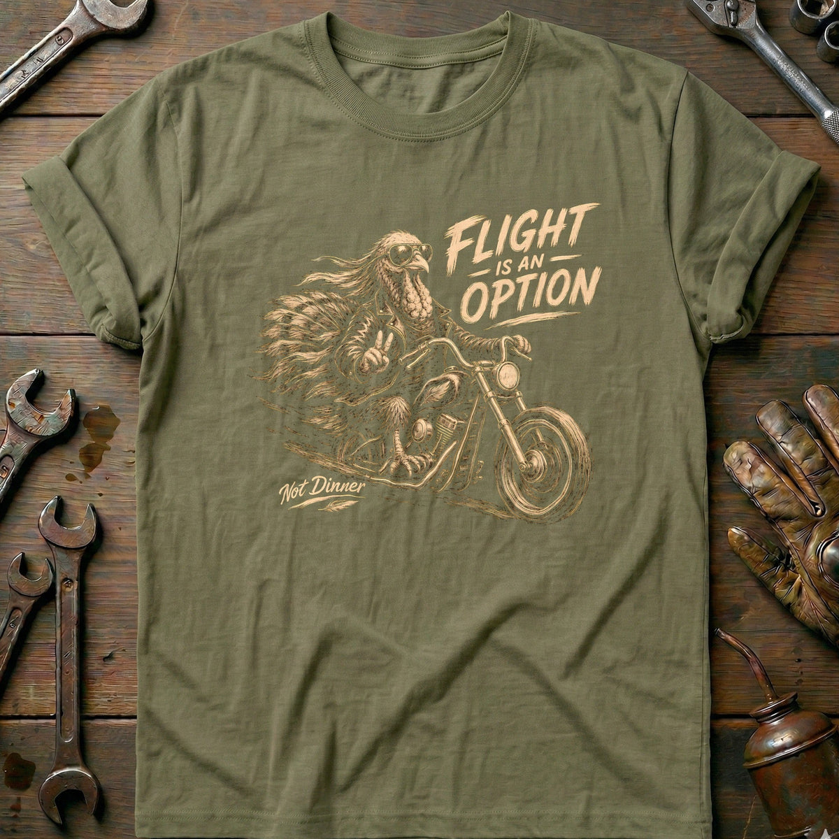 Flight is an Option Not Dinner Motorcycle T-Shirt AU Gift For Biker
