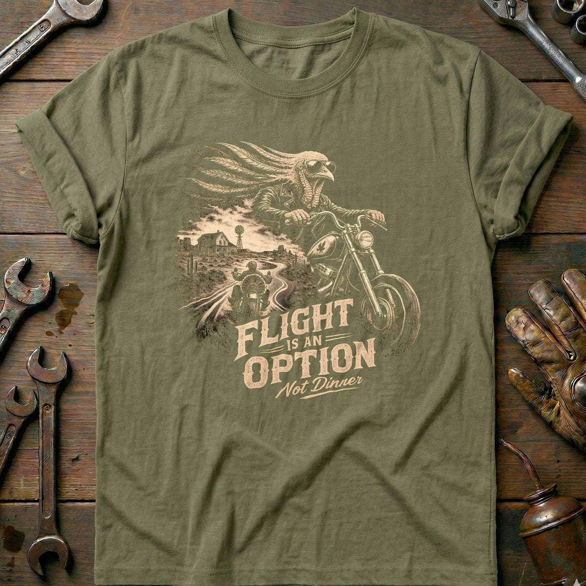 Flight is an Option Not Dinner Motorcycle T-Shirt Gift For Biker