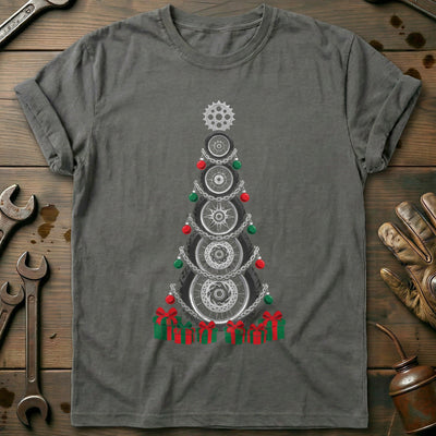 Tyres and Chains Christmas Tree Motorcycle T-Shirt GC Gift For Biker