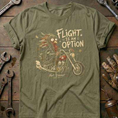 Flight is an Option Not Dinner Motorcycle T-Shirt Gift For Biker