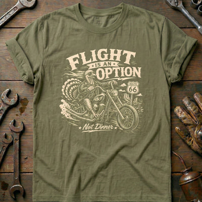 Flight is an Option Not Dinner Motorcycle T-Shirt Gift For Biker