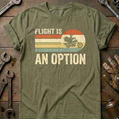 Flight is an Option Not Dinner Motorcycle T-Shirt US Gift For Biker