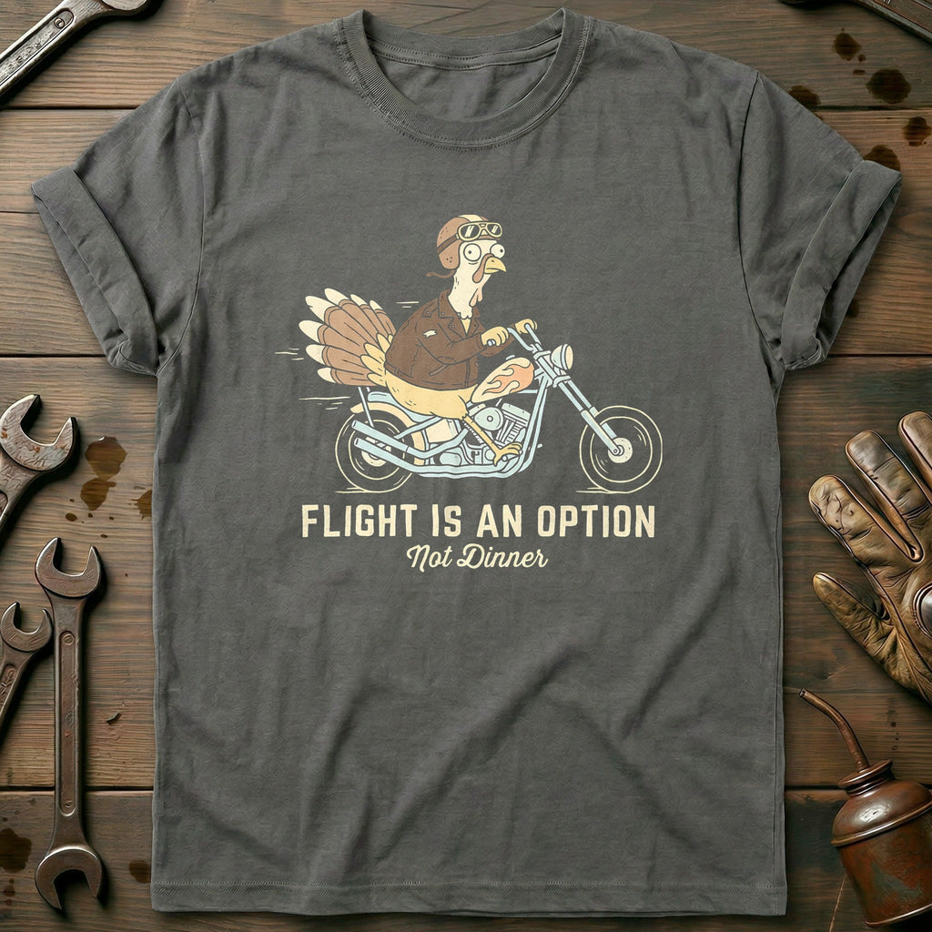 Flight is an Option Not Dinner Motorcycle T-Shirt AU Gift For Biker