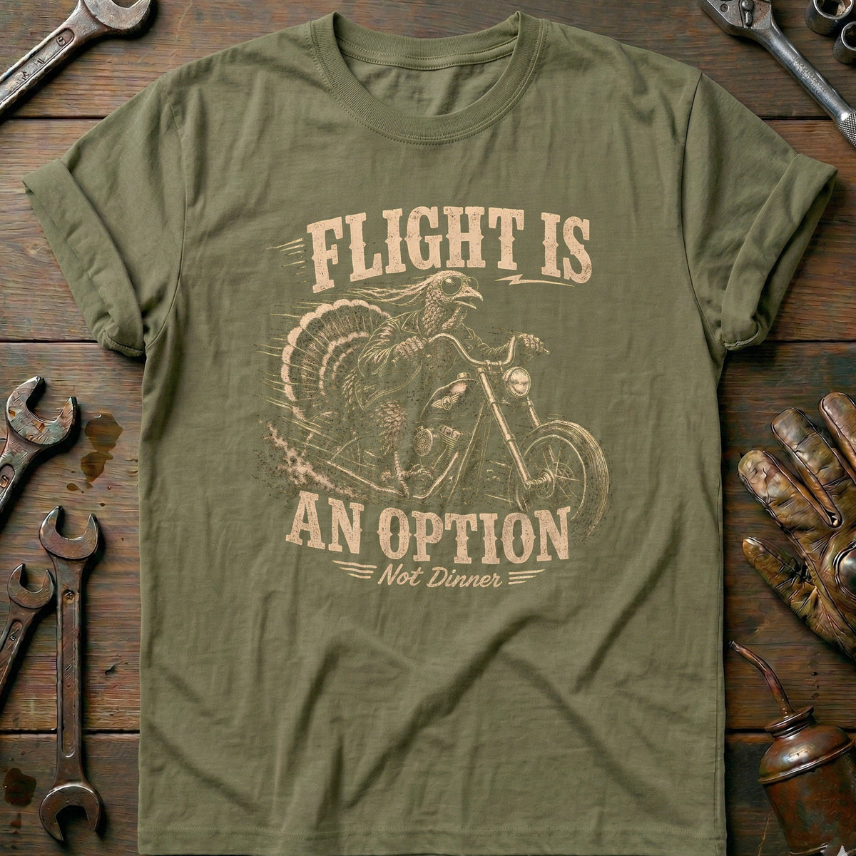 Flight is an Option Not Dinner Motorcycle T-Shirt AU Gift For Biker