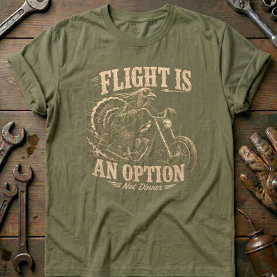 Flight is an Option Not Dinner Motorcycle T-Shirt AU Gift For Biker