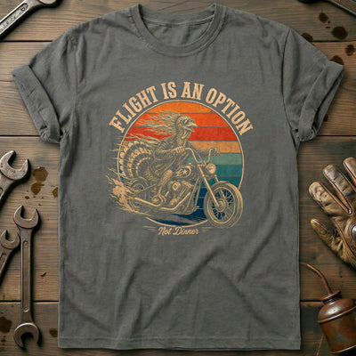 Flight is an Option Not Dinner Motorcycle T-Shirt US Gift For Biker