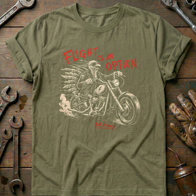 Flight is an Option Not Dinner Motorcycle T-Shirt AU Gift For Biker