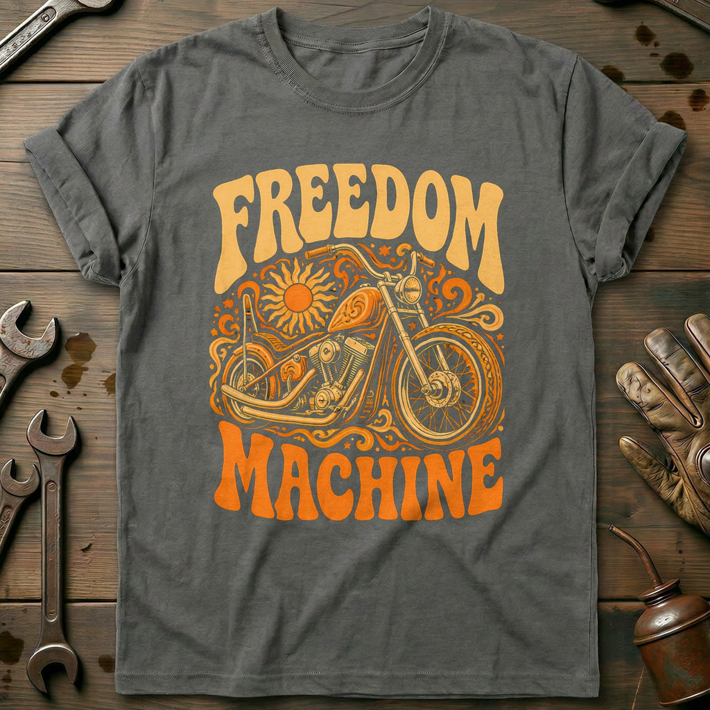 Freedom Machine Psychedelic Motorcycle T-Shirt US Gift For Biker