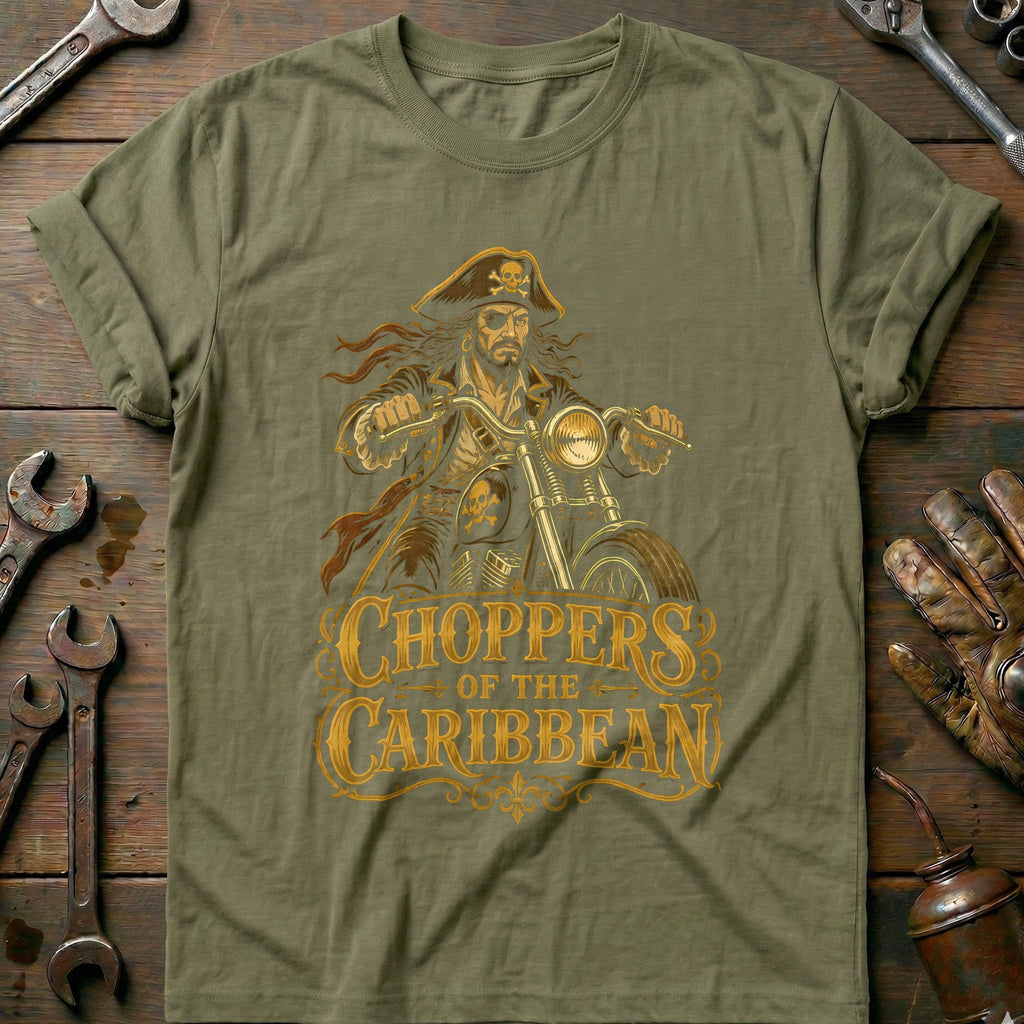 Choppers of the Caribbean Motorcycle T-Shirt Gift For Biker
