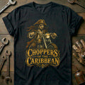 Choppers of the Caribbean Motorcycle T-Shirt Gift For Biker