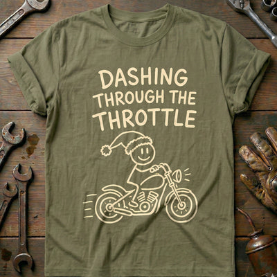 Dashing Throttle Motorcycle T-Shirt GC Gift For Biker