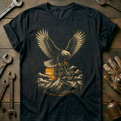 Eagle Motorcycle T-Shirt Gift For Biker