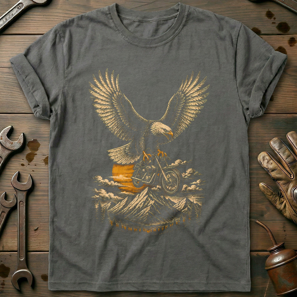Eagle Motorcycle T-Shirt Gift For Biker