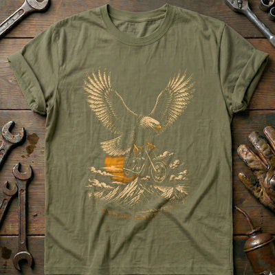 Eagle Motorcycle T-Shirt Gift For Biker