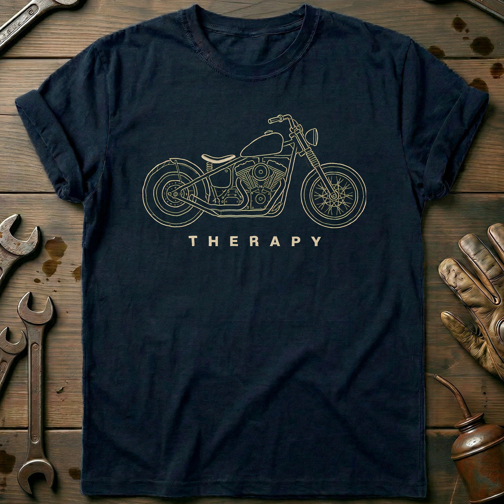 Bobber Therapy Motorcycle T-Shirt Gift For Biker
