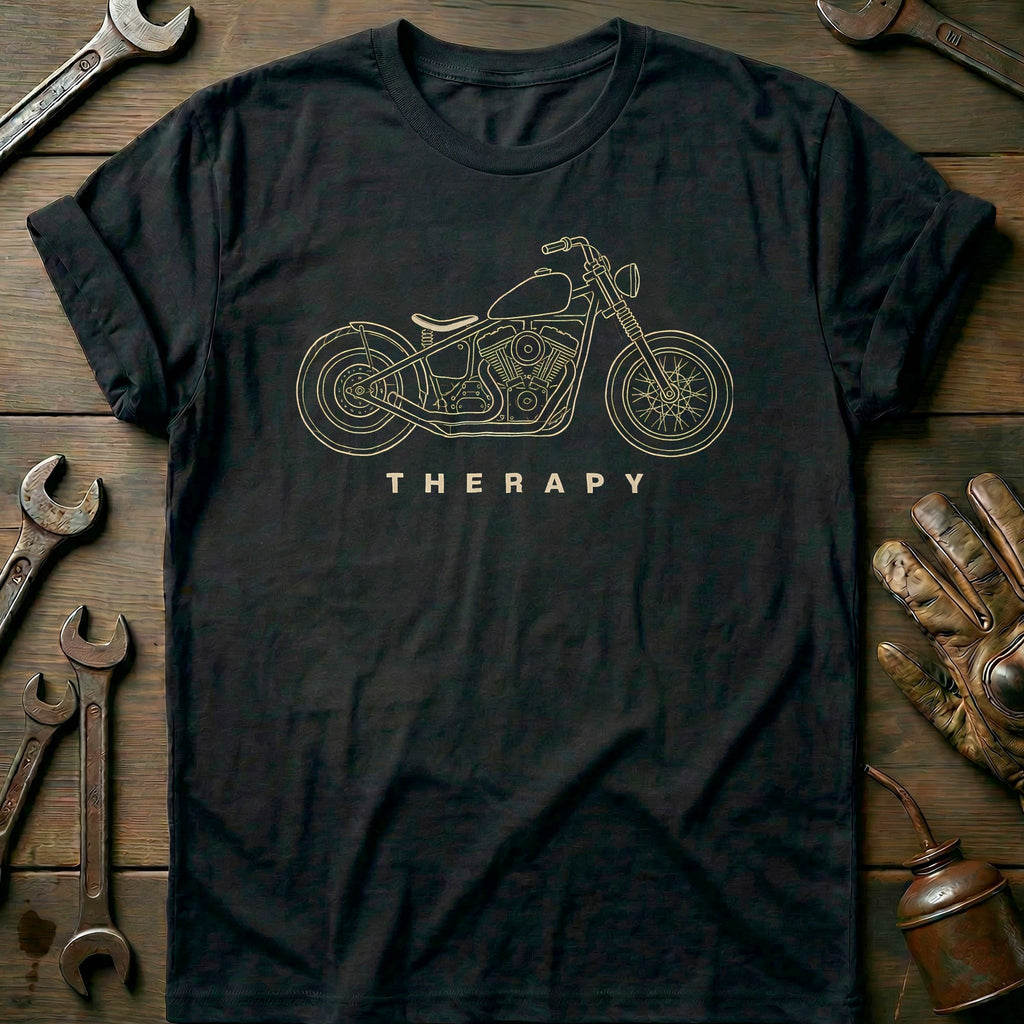Bobber Therapy Motorcycle T-Shirt Gift For Biker