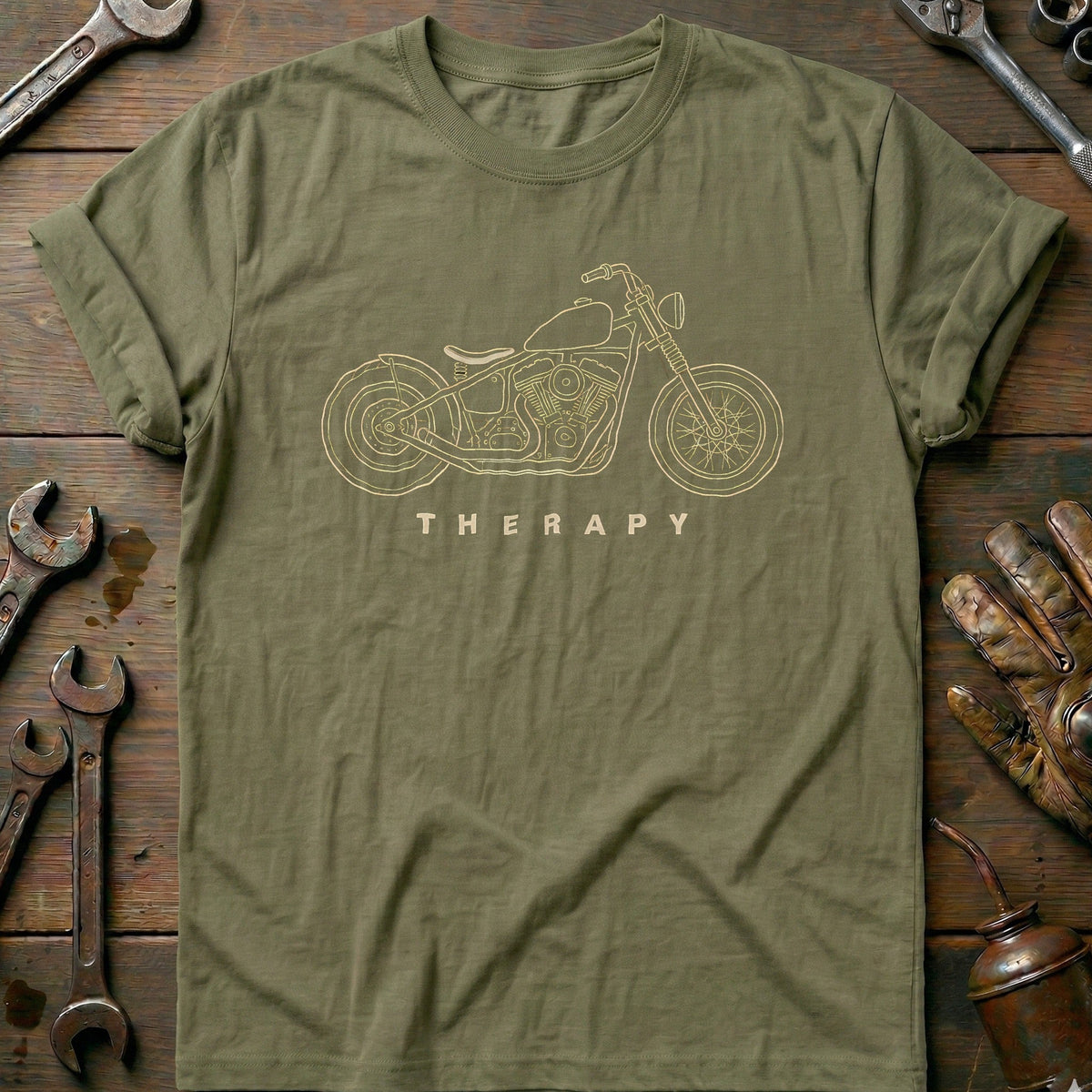 Bobber Therapy Motorcycle T-Shirt Gift For Biker