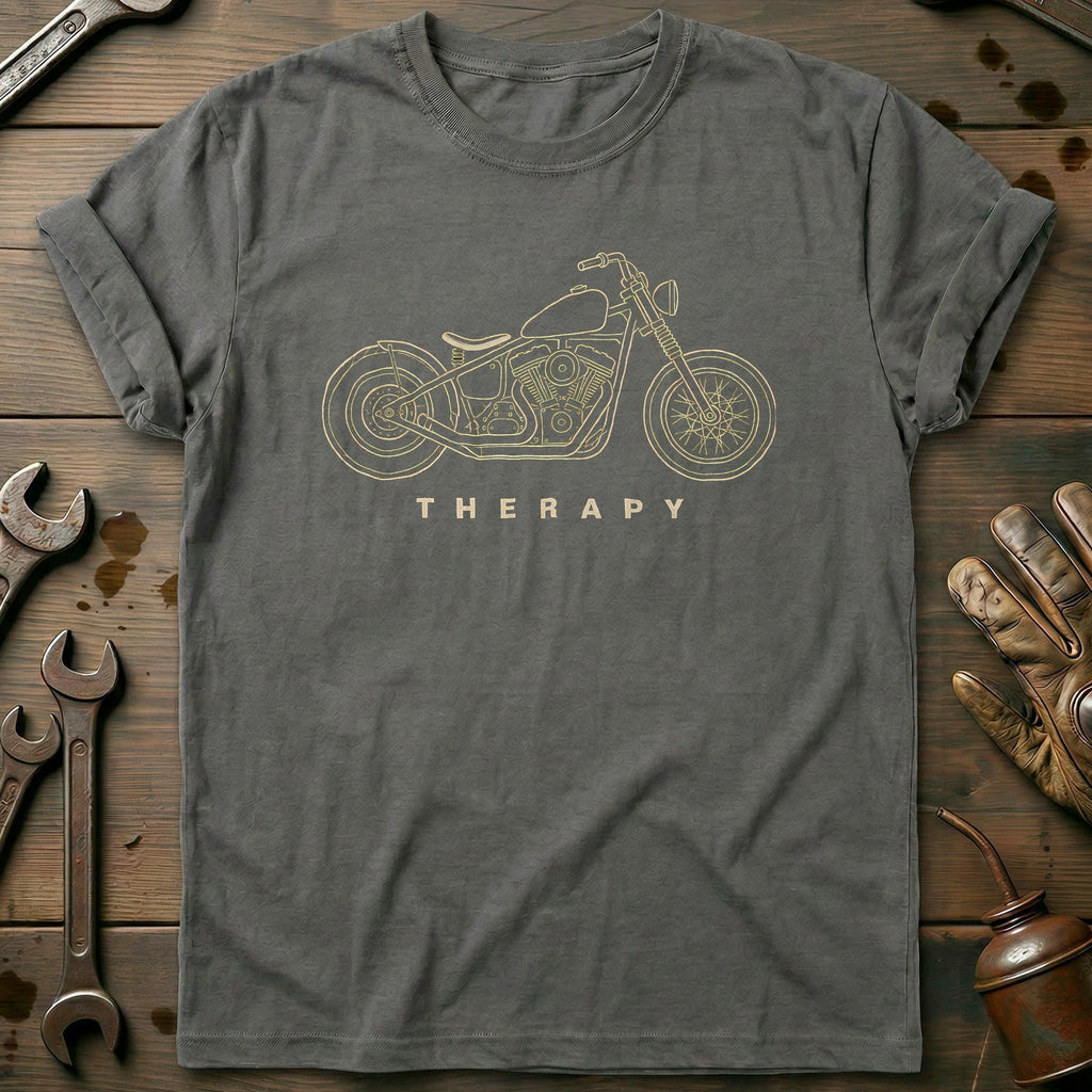 Bobber Therapy Motorcycle T-Shirt Gift For Biker