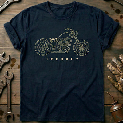 Bobber Therapy Motorcycle T-Shirt US Gift For Biker