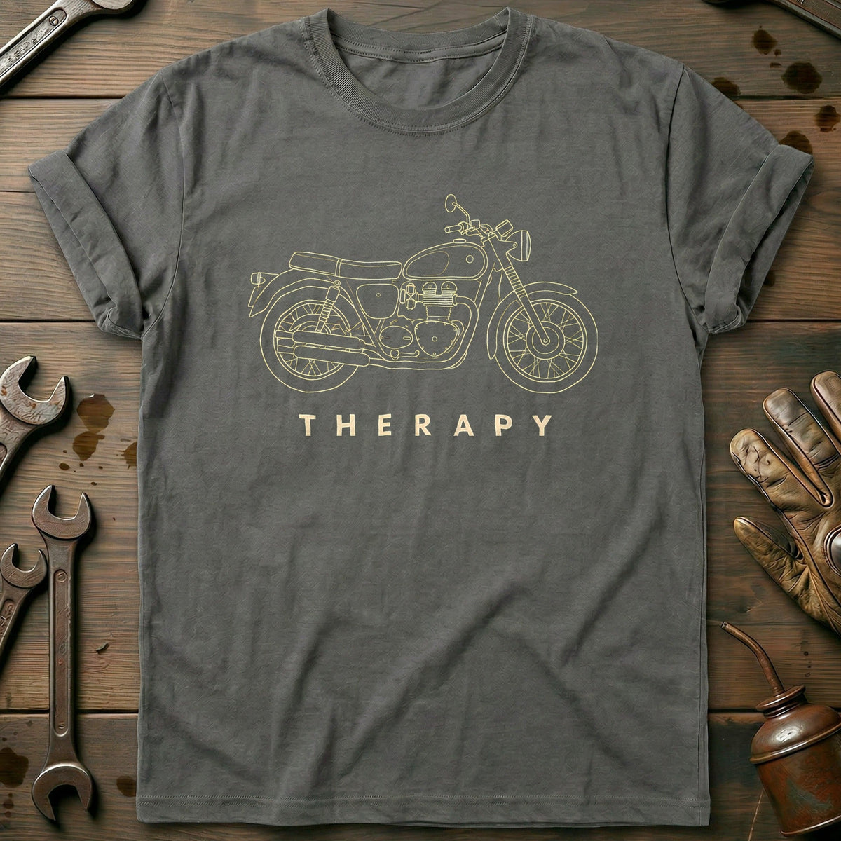 British Twin Therapy Motorcycle T-Shirt US Gift For Biker