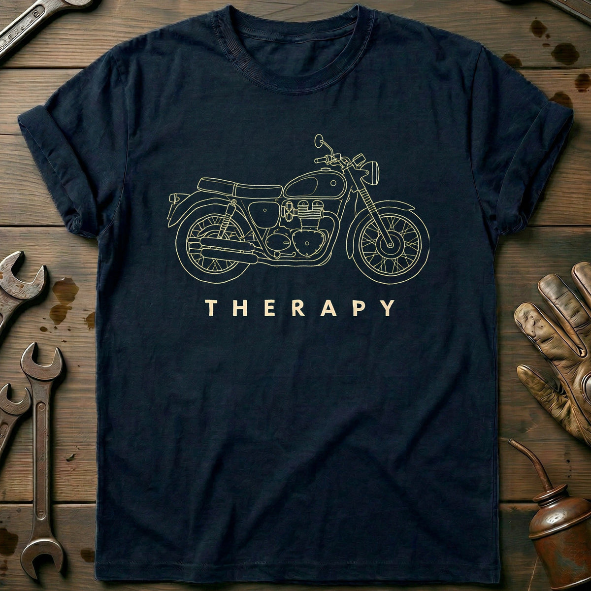 British Twin Therapy Motorcycle T-Shirt US Gift For Biker