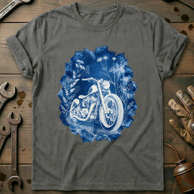Cyanotype Moto Motorcycle T-Shirt AU Gift For Biker